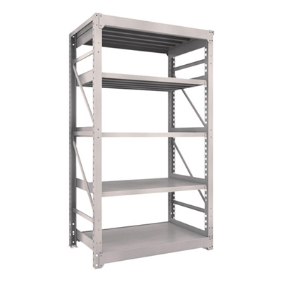 トラスコ TRUSCO スチールラック M10型重量棚 1200×760×H2100 5段 単体 ネオグレー M10-7475 506-1300 (商品コード：170437)