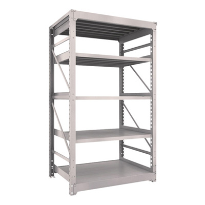 トラスコ TRUSCO スチールラック M10型重量棚 1200×900×H2100 5段 単体 ネオグレー M10-7495 506-1342 (商品コード：170439)