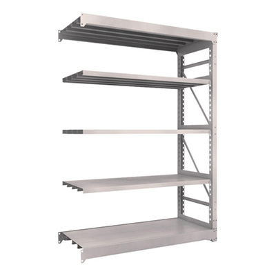 トラスコ TRUSCO スチールラック M10型重量棚 1500×620×H2100 5段 連結 ネオグレー M10-7565B 508-1971 (商品コード：170442)