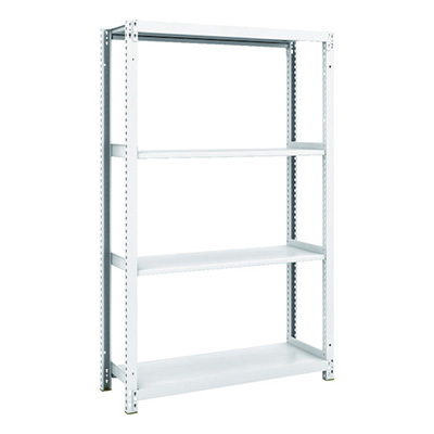 トラスコ TRUSCO スチールラック M1型抗菌塗装ボルトレス軽量棚900×320×H1500 4段 M1-5334 856-7270 (商品コード：170479)