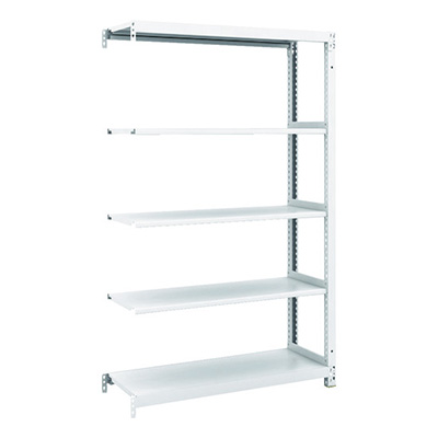 トラスコ TRUSCO スチールラック M1型抗菌塗装ボルトレス軽量棚900×320×H1500 5段 連結 M1-5335B 856-7295 (商品コード：170482)