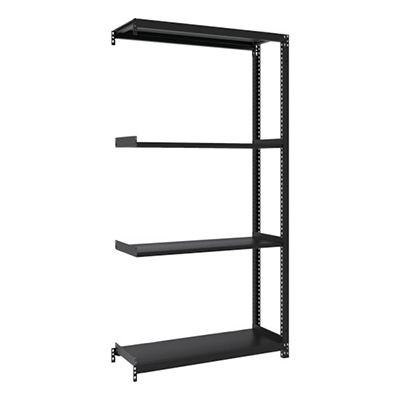 トラスコ TRUSCO スチールラック M1型ボルトレス軽量棚900×320×H1800 4段 連結 サテンブラック M1-6334B-SB 361-9821 (商品コード：170495)