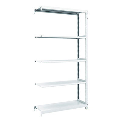 トラスコ TRUSCO スチールラック M1型抗菌塗装ボルトレス軽量棚900×320×H1800 5段 連結 M1-6335B 856-7291 (商品コード：170498)