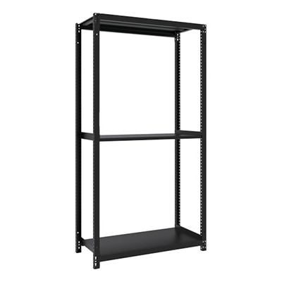 トラスコ TRUSCO スチールラック M1型ボルトレス軽量棚900×420×H1800 3段 サテンブラック M1-6343-SB 361-9816 (商品コード：170504)