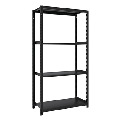 トラスコ TRUSCO スチールラック M1型ボルトレス軽量棚900×420×H1800 4段 サテンブラック M1-6344-SB 362-1428 (商品コード：170508)