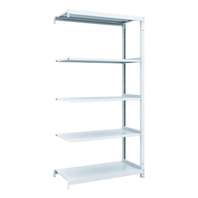 トラスコ TRUSCO スチールラック M1型抗菌塗装ボルトレス軽量棚900×420×H1800 5段 連結 M1-6345B 856-7293 (商品コード：170510)