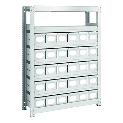 トラスコ TRUSCO スチールラック M2型軽中量棚 H1200 スチール引出付 小×30 M2-4337-A30 856-3210 (商品コード：170520)