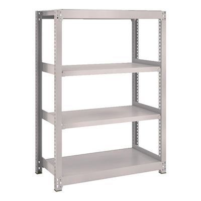 トラスコ TRUSCO スチールラック M2型 W860×D450×H1200 4段 単体 ネオグレー M2-4344 506-8061 (商品コード：170527)