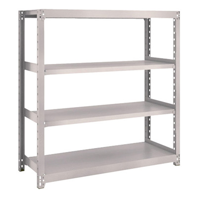 トラスコ TRUSCO スチールラック M2型 W1160×D450×H1200 4段 単体 ネオグレー M2-4444 505-9984 (商品コード：170549)