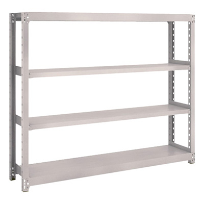 トラスコ TRUSCO スチールラック M2型 W1460×D300×H1200 4段 単体 ネオグレー M2-4534 506-8142 (商品コード：170559)