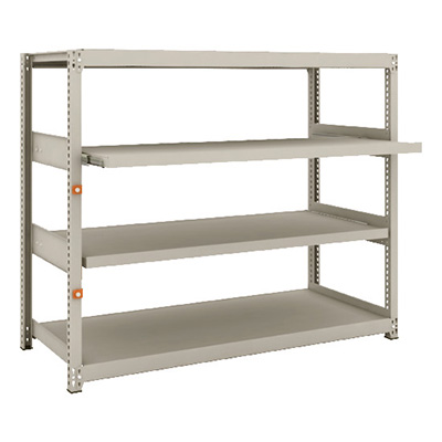 トラスコ TRUSCO スチールラック M2型軽中量棚 1460×600×H1200 4段うちスライド2段 単体 M2-4562M2 149-7774 (商品コード：170567)