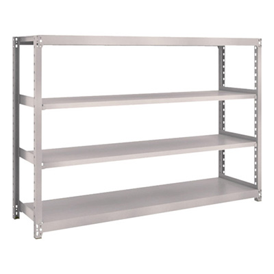 トラスコ TRUSCO スチールラック M2型 W1760×D450×H1200 4段 単体 ネオグレー M2-4644 505-9101 (商品コード：170587)