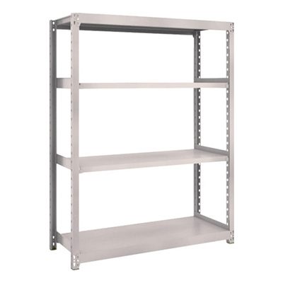 トラスコ TRUSCO スチールラック M2型 W1160×D450×H1500 4段 単体 ネオグレー M2-5444 506-6620 (商品コード：170619)