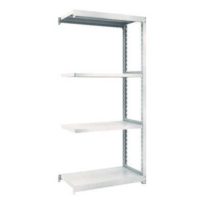 トラスコ TRUSCO スチールラック M2型 W860×D450×H1800 4段 連結 ネオグレー M2-6344B 508-5713 (商品コード：170670)