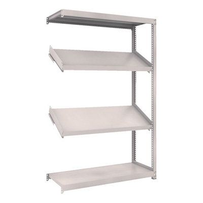 トラスコ TRUSCO スチールラック M2型棚 1200×450×H1800 4段 傾斜2段 連結 M2-6444K2B 484-3851 (商品コード：170734)