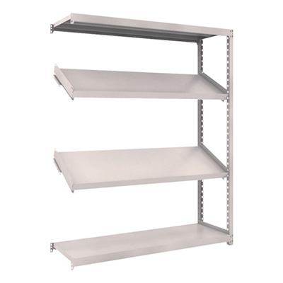 トラスコ TRUSCO スチールラック M2型棚 1500×450×H1800 4段 傾斜2段 連結 M2-6544K2B 484-3916 (商品コード：170778)