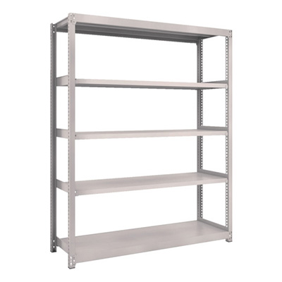 トラスコ TRUSCO スチールラック M2型 W1460×D450×H1800 5段 単体 ネオグレー M2-6545 506-8291 (商品コード：170779)