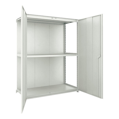 トラスコ TRUSCO M2型棚 背板・扉付 W1500×D595 3段 連結 M2-6563-SD-B 772-6783 (商品コード：170792)