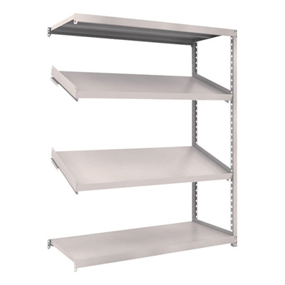 トラスコ TRUSCO スチールラック M2型棚 1500×600×H1800 4段 傾斜2段 連結 M2-6564K2B 484-3932 (商品コード：170800)