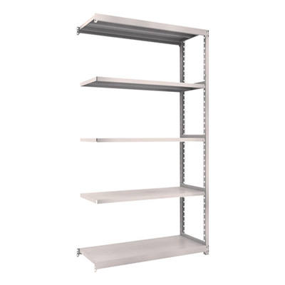 トラスコ TRUSCO スチールラック M2型軽中量棚 1160×450×H2100 5段 連結 ネオグレー M2-7445B 508-6043 (商品コード：170876)