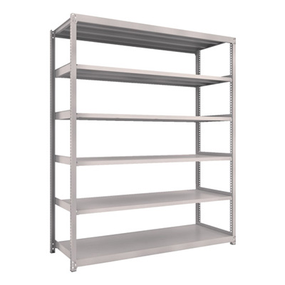 トラスコ TRUSCO スチールラック M2型 W1760×D600×H2100 6段 単体 ネオグレー M2-7666 506-8738 (商品コード：170905)