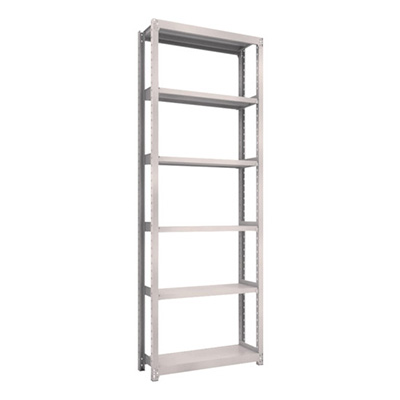 トラスコ TRUSCO スチールラック M2型 W860×D300×H2400 6段 単体 ネオグレー M2-8336 450-0512 (商品コード：170909)