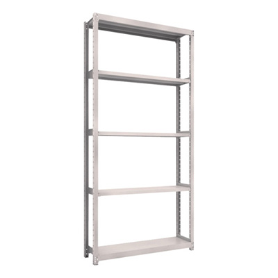 トラスコ TRUSCO スチールラック M2型軽中量棚 1160×300×H2400 5段 単体 ネオグレー M2-8435 450-0610 (商品コード：170919)