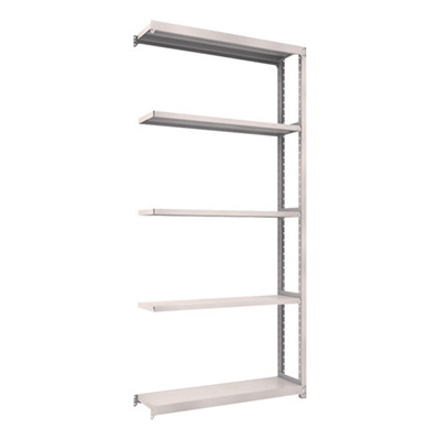 トラスコ TRUSCO スチールラック M2型軽中量棚 1160×300×H2400 5段 連結 ネオグレー M2-8435B 450-0628 (商品コード：170920)