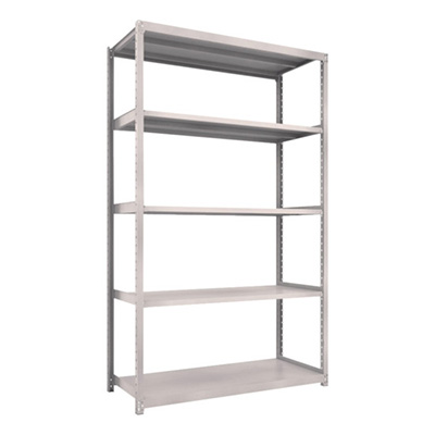 トラスコ TRUSCO スチールラック M2型軽中量棚 1460×600×H2400 5段 単体 ネオグレー M2-8565 450-0814 (商品コード：170939)