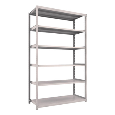 トラスコ TRUSCO スチールラック M2型 W1460×D600×H2400 6段 単体 ネオグレー M2-8566 450-0831 (商品コード：170941)