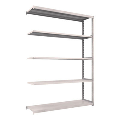 トラスコ TRUSCO スチールラック M2型軽中量棚 1760×450×H2400 5段 連結 ネオグレー M2-8645B 450-0903 (商品コード：170948)