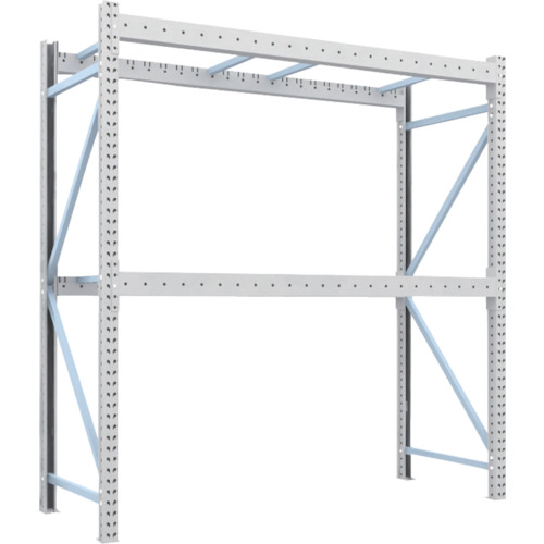 トラスコ TRUSCO 重量パレットラック1トン2300×900×H2500 2段 単体 1D-25B23-09-2 459-1453 (商品コード：172920)