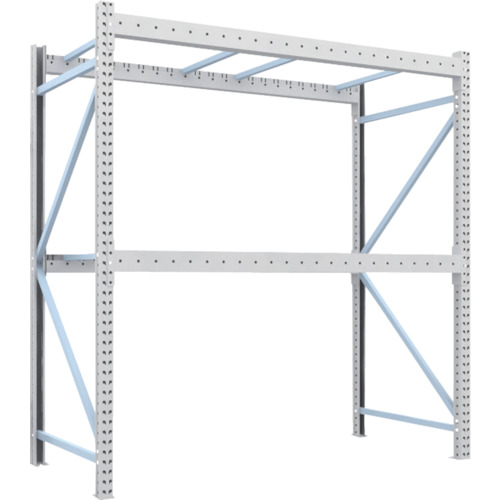 トラスコ TRUSCO 重量パレットラック1トン2300×1100×H2500 2段 単体 1D-25B23-11-2 459-1496 (商品コード：172924)