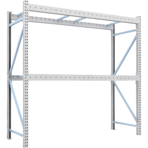 トラスコ TRUSCO 重量パレットラック1トン2500×900×H2500 2段 単体 1D-25B25-09-2 459-1518 (商品コード：172926)