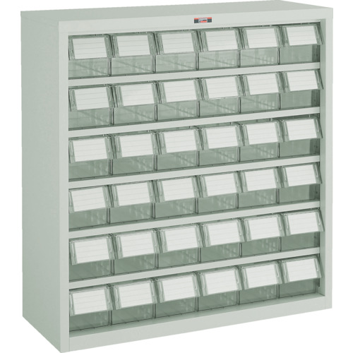 トラスコ TRUSCO コンテナラックケース バンラックケース L型 透明引出小X36個 H880 透明 305L-N36S 303-6740 (商品コード：173008)