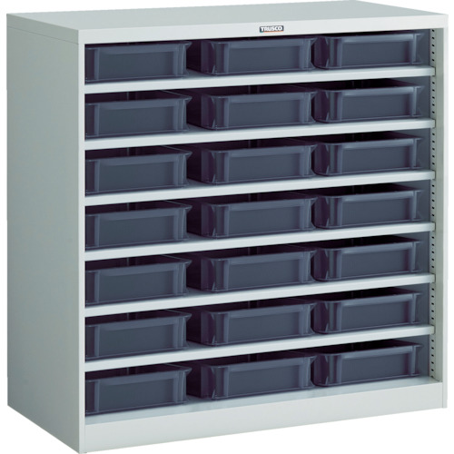 トラスコ TRUSCO コンテナラックケース バンラックケース CF型 TSK-6BKX21個付 306CF-SK21BK 819-5090 (商品コード：173013)