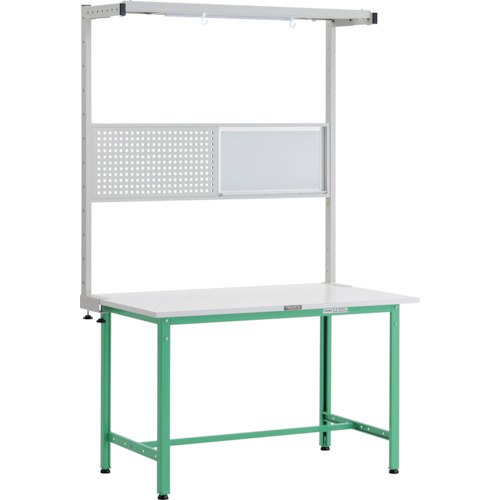 トラスコTRUSCO 軽荷重作業台300kgAE型1200X600XH1948 ツールハンガーフルセット ヤンググリーンAE-1260THFS 247-7317 (商品コード：173205)