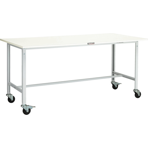 トラスコTRUSCO 軽荷重作業台150kgAE型 1800X750XH846 φ100キャスター付 ホワイト AE-1800C100 W 466-7093 (商品コード：173233)