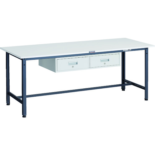 トラスコ TRUSCO 軽荷重作業台（300kg）AE型 1800X750XH740 2列引出付 ダークグレー色 AE-1800FL2 DG 183-3883 (商品コード：173250)
