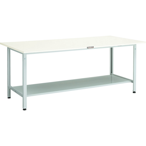 トラスコ TRUSCO 軽荷重作業台（300kg）AE型 1800X750XH740 下棚2枚付 ホワイト色 AE-1800LT2 W 466-7131 (商品コード：173255)