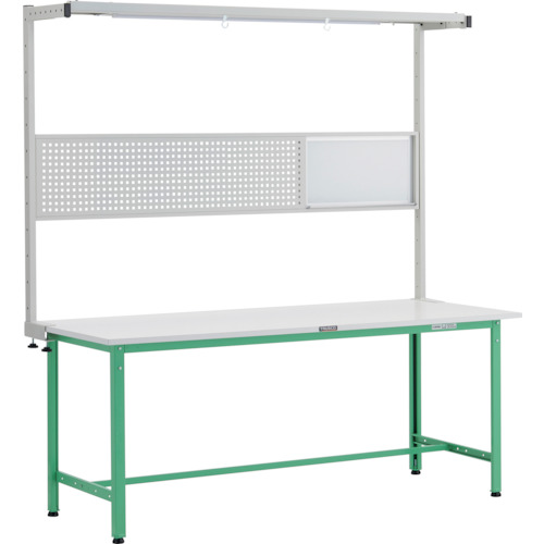 トラスコTRUSCO 軽荷重作業台300kgAE型1800X750XH1948 ツールハンガーフルセット ヤンググリーンAE-1800THFS 247-5822 (商品コード：173259)