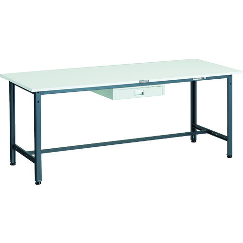 トラスコTRUSCO 軽荷重作業台300kgAE型 1800X750XH740 薄型1段引出し付 ダークグレー AE-1800UDC1 DG 183-3816 (商品コード：173264)