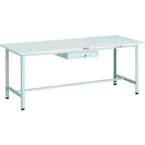 トラスコ TRUSCO 軽荷重作業台（300kg）AE型 1800X750XH740 薄型1段引出し付 ホワイト色 AE-1800UDC1 W 183-3817 (商品コード：173265)