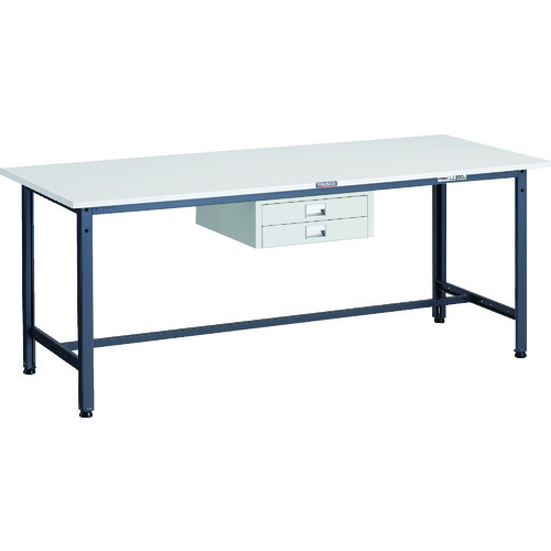 トラスコTRUSCO 軽荷重作業台300kgAE型 1800X750XH740 薄型2段引出し付 ダークグレー AE-1800UDC2 DG 183-3853 (商品コード：173268)