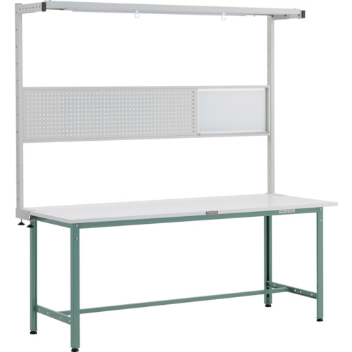 トラスコTRUSCO 軽荷重作業台300kgAE型 1800X600XH1948 ツールハンガーフルセット付 グリーン AE-1860THFS 247-7307 (商品コード：173283)