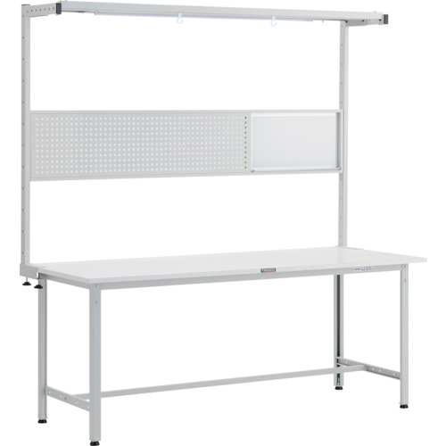 トラスコTRUSCO 軽荷重作業台300kgAE型 1800X600XH1948 ツールハンガーフルセット付 ホワイト AE-1860THFS 247-5828 (商品コード：173285)