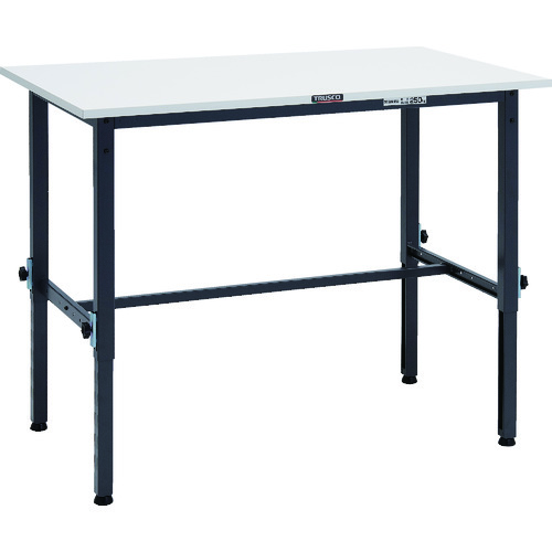 トラスコTRUSCO 軽荷重作業台高さ調節式150kgAEM型 1200X600XH650～950 ダークグレー AEM-1260 DG 868-8629 (商品コード：173301)