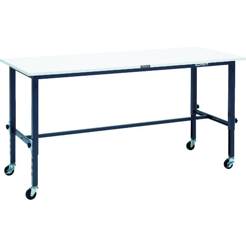 トラスコTRUSCO 軽荷重作業台高さ調節式 1800X750XH719～1019 φ75キャスター付 ダークグレー AEM-1800C75 868-8633 (商品コード：173317)