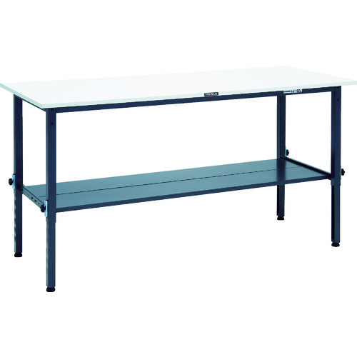 トラスコTRUSCO 軽荷重作業台高さ調節式 1800X750XH650～950 下棚2枚付 ダークグレー AEM-1800LT2 DG 868-8637 (商品コード：173325)