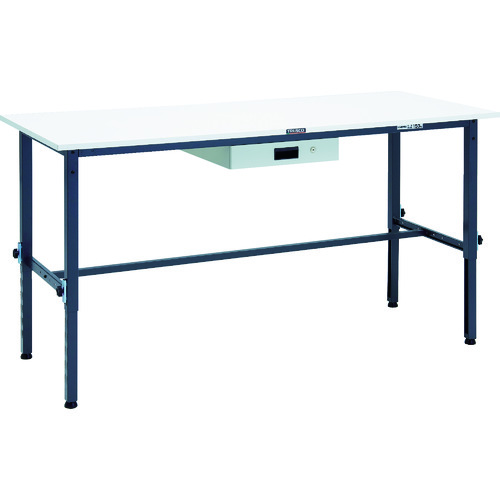 トラスコTRUSCO 軽荷重作業台高さ調節式 1800X750XH650～950 薄型1段引出付 ダークグレー AEM-1800UDK1 DG 868-8638 (商品コード：173327)